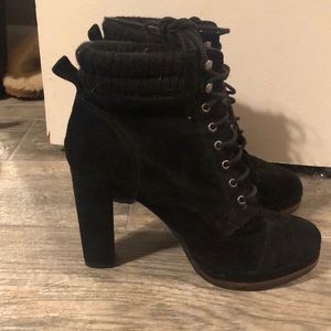 Heeled booties. Never worn.